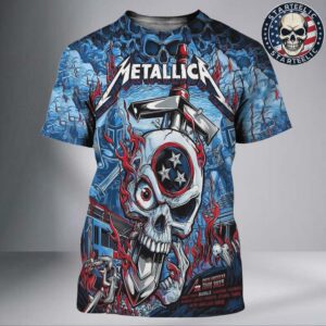 Metallica M72 Nashville Event Poster North American Tour 2025 Schedule Location All Over Print Shirt
