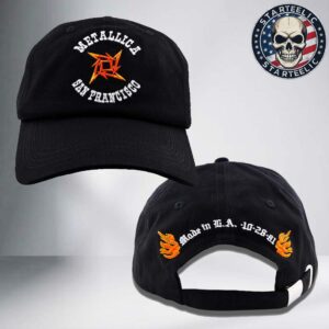 Metallica San Francisco Made In LA 10 28 81 Adjustable Classic Cap Hat Snapback