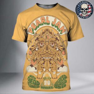 Pearl Jam With Dead Pioneers Event Poster At Atlanta In Georgia USA On April 29th 2025 Artwork By Taylor Rushing All Over Print Shirt