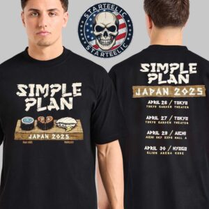 Simple Plan Japan Tour 2025 Dates List Schedule Two Sides Unisex T-Shirt