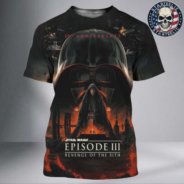 Star War 20th Aniversary Episode III Revenge Of The Sith Retunrns To Theaters April 25th 2025 All Over Print Shirt