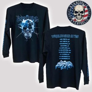The Offspring World Wide Japan And Australia Tour 2025 Merch Tee Supercharged Schedule Unisex Longsleeve
