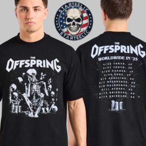 The Offspring World Wide Tour Japan And Australia 2025 Merch Tee Schedule Two Sides Unisex T-Shirt