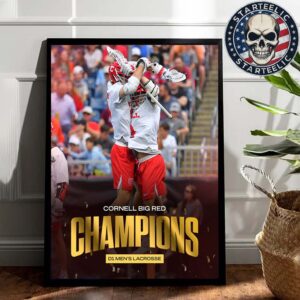 2025 Division I Men’s Lacrosse Champions Are Cornell Big Red Men’s Lacrosse NCAA Home Decor Poster Canvas