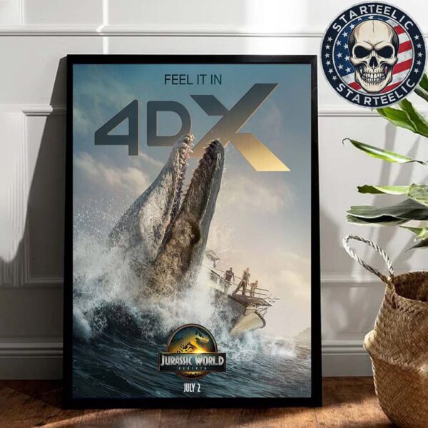 4DX Poster For Jurassic World Rebirth Only In Theaters July 2 2025 Home Decor Poster Canvas