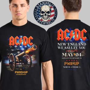 ACDC PWR Up Foxborough MA 2025 Tour Tee At Gillette Stadium On May 4 2025 New England Two Sided Unisex T-Shirt