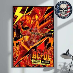 ACDC PWR Up Tour 2025 At Raymond James Stadium In Tampa FL On May 16th 2025 Home Decor Poster Canvas