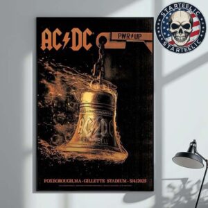 ACDC PWR Up Tour 2025 Event Poster In Foxborough MA At Gillette Stadium On May 4 2025 Home Decor Poster Canvas