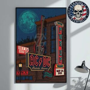 ACDC PWR Up Tour 2025 Nashville Poster In Nashville Tenessee At Nissan Stadium On May 20th 2025 Home Decor Poster Canvas