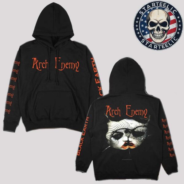 Arch Enemy Merch 2025 Black Earth Unisex Pullover Hoodie