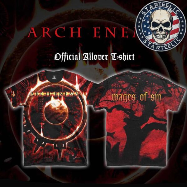 Arch Enemy Merch Tee Wages Of Sin 2025 All Over Print Shirt
