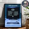 Dallas Cowboys NFL 2025 Schedule Game Days Home Decor Poster Canvas