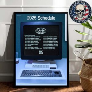 Baltimore Ravens 2025 NFL Schedule List Home Decor Poster Canvas