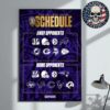Baltimore Ravens 2025 NFL Schedule List Home Decor Poster Canvas