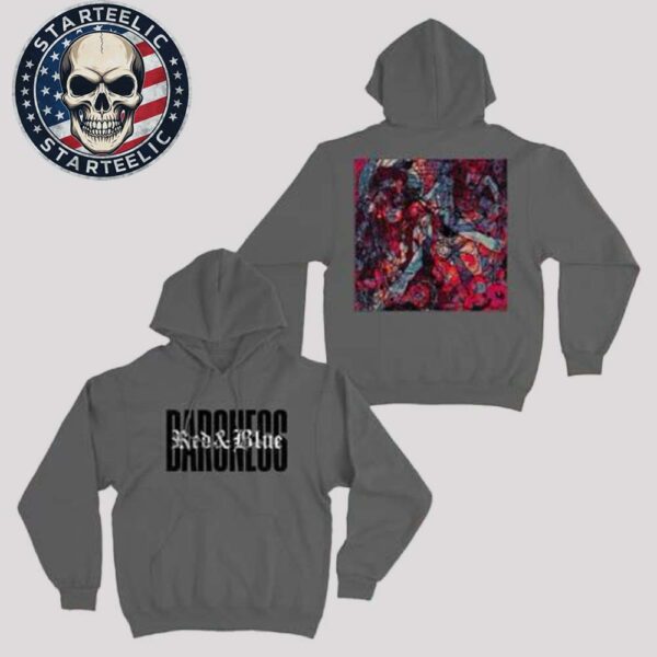 Baroness Red And Blue Tour Spring 2025 Merchline Baroness Poster Unisex Hoodie