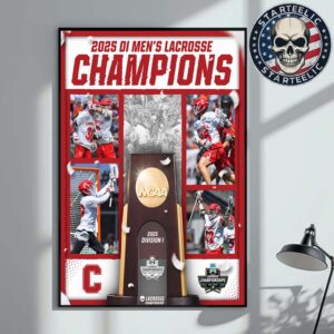 Big Red Lacrosse Are 2025 Division I Men’s Lacrosse Champions Home Decor Poster Canvas