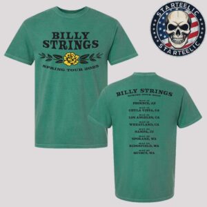 Billy Strings Spring Tour 2025 Merch Yellow Rose Of Texas Tee May Dates Two Sides Unisex T-Shirt
