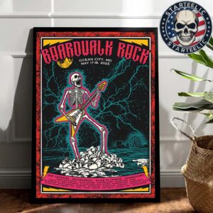 Boardwalk Rock 2025 Commemorative Poster In Ocean City MD On May 17th And 18th 2025 Home Decor Poster Canvas