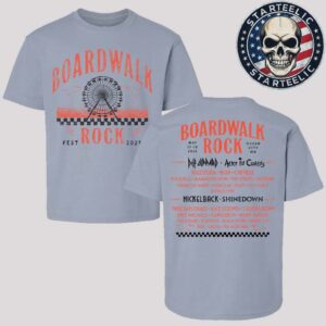 Boardwalk Rock 2025 Ferris Wheel Lineup In Ocean City MD On May 17th And 18th 2025 Tee Two Sided Unisex T-Shirt