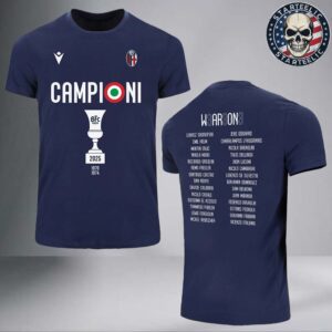 Bologna FC 1909 W3ar3on3 Campioni Coppa Italia Champions 2025 Celebrative Two Sided Unisex T-Shirt