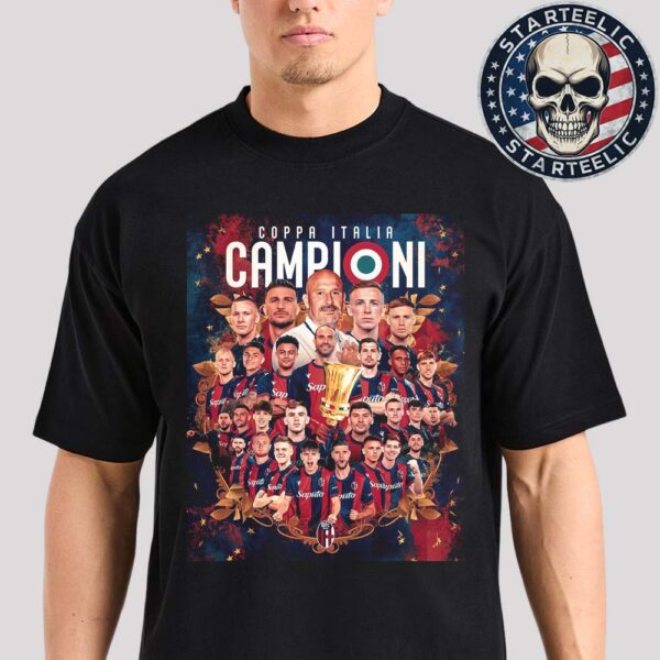 Bologna FC Are Copa Italia 2025 Champions Serie A 2025 Unisex T-Shirt