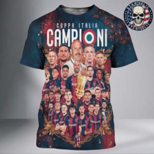 Bologna FC Are Copa Italia 2025 Champions Serie A All Over Print Shirt