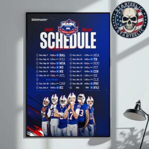 Buffalo Bills Farewell Season NFL 2025 Schedule Home Decor Poster Canvas