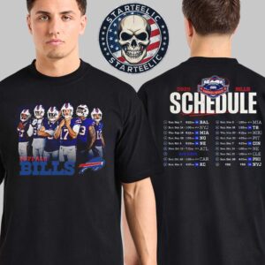 Buffalo Bills Farewell Season NFL 2025 Schedule Two Sides Unisex T-Shirt