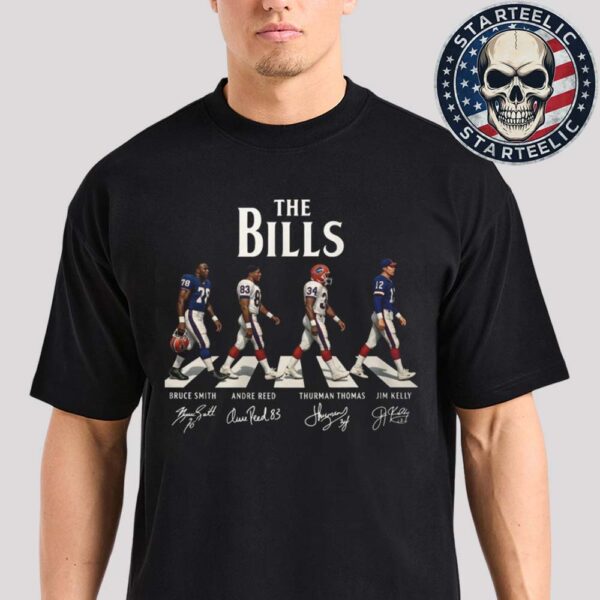 Buffalo Bills Legends Abbey Road Jim Kelly Thurman Thomas Bruce Smith Andre Reed NFL Unisex T-Shirt