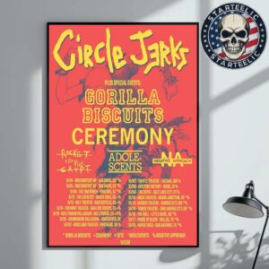 Circle Jarks Event Poster North America And Europe Tour 2025 Schedule On September And October 2025 Home Decor Poster Canvas