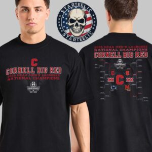Cornell Big Red 2025 NCAA Mens Lacrosse National Championship Bracket Tee Two Sided Unisex T-Shirt