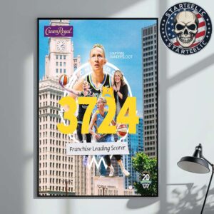 Courtney Vandersloot Chicago Sky Reach 3724 Franchise Leading Scorer WNBA Home Decor Poster Canvas