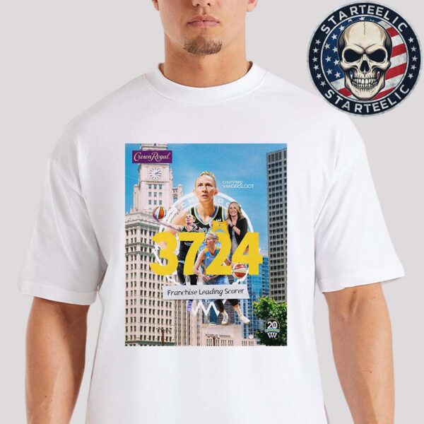 Courtney Vandersloot Chicago Sky Reach 3724 Franchise Leading Scorer WNBA Unisex T-Shirt