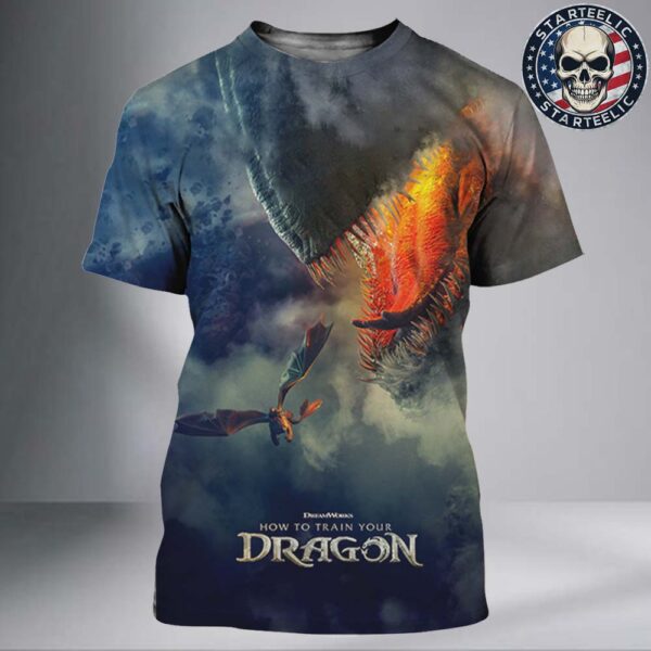 DBox Poster For The How To Tranin Your Dragon Live Action Film In Theater On June 13 2025 All Over Print Shirt
