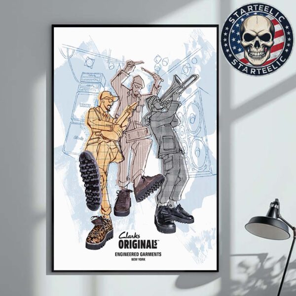 Engineered Garments X Clarks Originals 2025 New York On May 16th 2025 Home Decor Poster Canvas