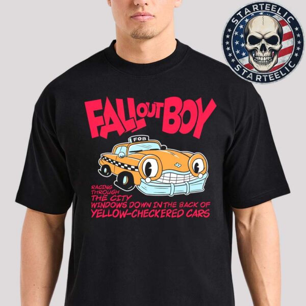 Fall Out Boy Event Merch Tee Racing Through The City Tour 2025 Unisex T-Shirt