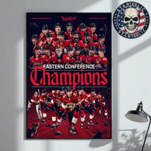 Florida Panthers Hockey Club Are Eastern Conference Champions 2025 Stanley Cup Playoffs NHL Home Decor Poster Canvas