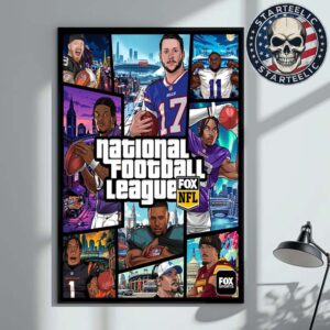 Grand Theft Auto GTA VI X NFL National Football League 2025 Home Decor Poster Canvas