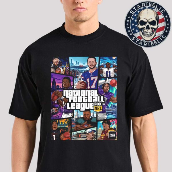 Grand Theft Auto GTA VI X NFL National Football League 2025 Unisex T-Shirt