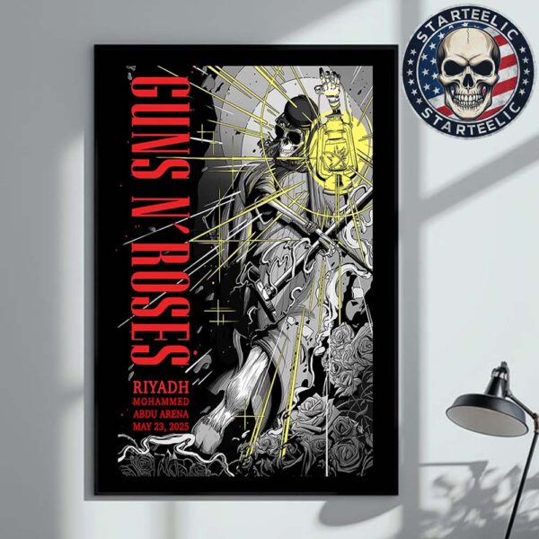 Guns N Roses Event Poster At Mohammed Abdo Arena In Riyadh On May 23th 2025 Home Decor Poster Canvas