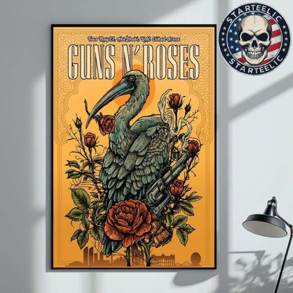 Guns N Roses Event Poster At UAE Etihad Arena In Abu Dhabi United Arab Emirates On May 27 2025 Home Decor Poster Canvas