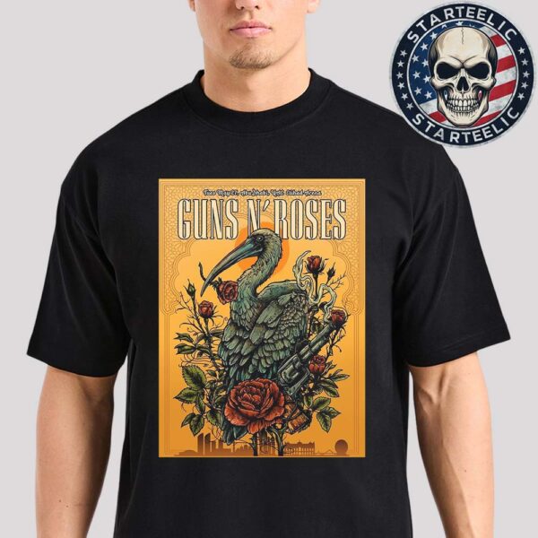 Guns N Roses Event Poster At UAE Etihad Arena In Abu Dhabi United Arab Emirates On May 27 2025 Unisex T-Shirt