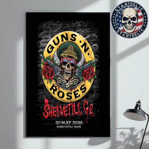 Guns N Roses Event Poster Shekvetili Go In Georgia At Shekvetili Park On May 30 2025 Home Decor Poster Canvas