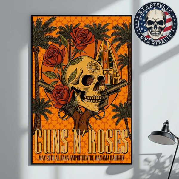 Guns N Roses Tonight Poster At Al Dana Amphitheatre In Bahrain On May 20th 2025 Home Decor Poster Canvas