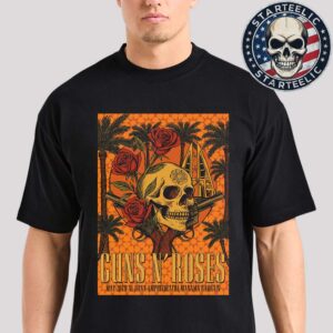 Guns N Roses Tonight Poster At Al Dana Amphitheatre In Bahrain On May 20th 2025 Unisex T-Shirt