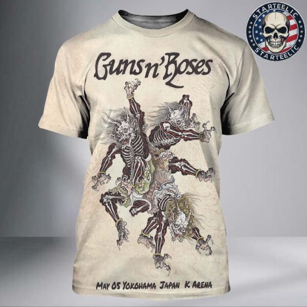 Guns N Roses Tonight Poster At K Arena Yokohama In Japan On May 5 2025 All Over Print Shirt