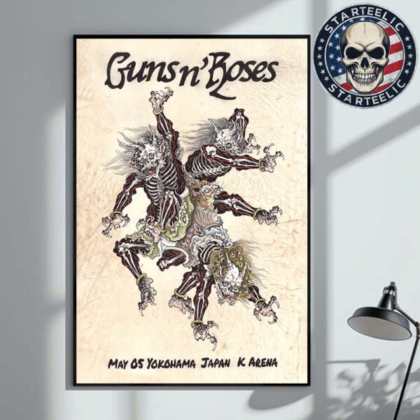 Guns N Roses Tonight Poster At K Arena Yokohama In Japan On May 5 2025 Home Decor Poster Canvas