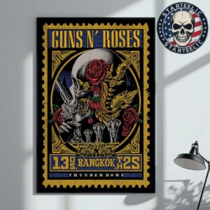 Guns N Roses Tonight Poster At Thunder Dome In Pak Kret Bangkok Thailand On May 13th 2025 Home Decor Poster Canvas