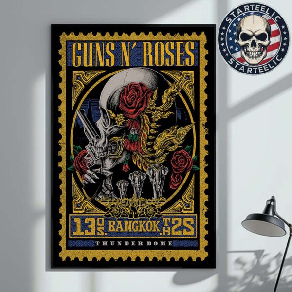 Guns N Roses Tonight Poster At Thunder Dome In Pak Kret Bangkok Thailand On May 13th 2025 Home Decor Poster Canvas