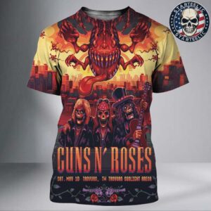 Guns N Roses Tonight Poster In Taoyuan City Taiwan At TW Tayuan Sunlight Arena On May 10th 2025 All Over Print Shirt